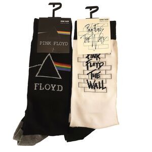 Pink Floyd The Wall Music Rock Band Novelty 2 Pair Adult Men Crew Size 6-12 NWT